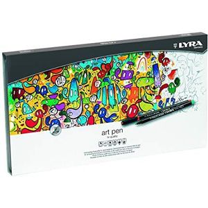 LYRA Art Pen - Metalen doos met 40 viltstiften met fijne punt in water