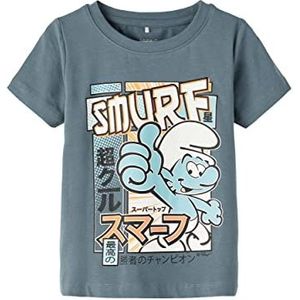 Name It Nmmadri Smurf Ss Top Box Vde T-shirt voor jongens, Mock Orange