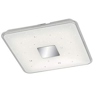 Trio Leuchten Raiko LED plafondlamp 30W LED acryl met afstandsbediening Starlight-effect met kristal wit 678613001