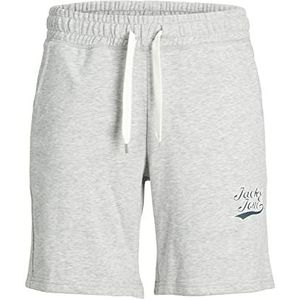 Jack & Jones Jpsttrevor Sweatshirt Shorts Gms joggingbroek voor heren, Lichtgrijze mix.