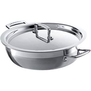 Le Creuset Provençaalse stoofpan met deksel, Ø 30 cm, roestvrij staal, 3-laags, zilverkleurig, 96202830001000