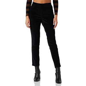 Damart - Fluwelen broek met elastische riem voor dames, smalle pasvorm, Zwart 17010