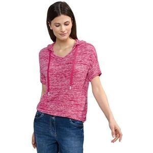 Cecil B321123 T-shirt met capuchon voor dames, Roze sorbetmix