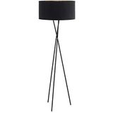 EGLO Fondachelli staande lamp staande lamp staal stof zwart koper met versnellingsschakelaar incl. E27 fitting