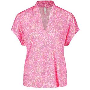 Gerry Weber 870047-44114 T-shirt voor dames, Print paars/roze/rood/oranje