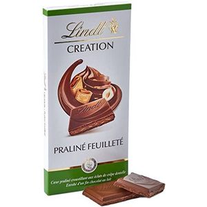 Lindt - CREATIE Flaky Praliné reep - Melkchocolade, 150 g, 1 stuk (1 stuk)