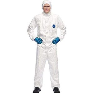 DuPont Tyvek 500 Xpert Chemische beschermende kleding met capuchon Cat III, type 5-B en 6-B, robuust maar licht, wit, XXXL