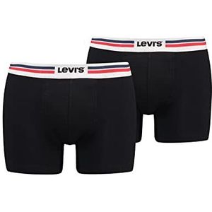 Levi's Sportboxershorts voor heren met logo, zwart.