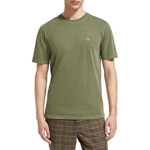 Scotch & Soda T-shirt met logo in normale pasvorm, T-shirt voor heren, Leger 0115