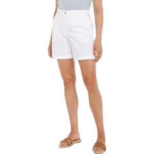 Tommy Hilfiger Co Blend Chino shorts voor dames, Th Optic White