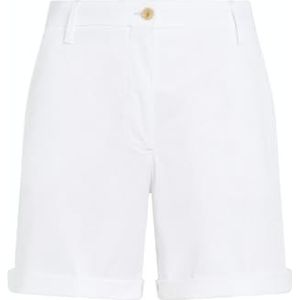 Tommy Hilfiger Co Blend Chino Shorts voor dames, Th Optic White