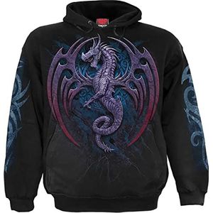 Spiral Hoody Black capuchontrui voor heren, zwart, S, zwart.