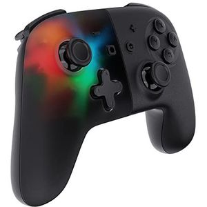 Oniverse Black Star draadloze switch-controller, Bluetooth led-controller voor Switch, OLED, Switch Lite (compatibel met iOS en Android), trilling, turbo-modus, 6-assige gyroscoop, zwart