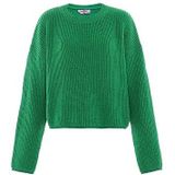 myMo Women's Dames Ronde Hals Losse Acryl Groen Maat XL//XXL Sweater, Groen, XL, Groen