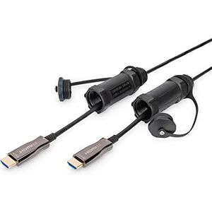 DIGITUS AOC HDMI-aansluitkabel, 4K, beschermhoes, afgeschermd voor IP 68-stopcontact, 30 m, 4K x 2K bij 60HZ