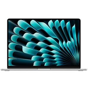 Apple MacBook Air 2024 15 inch Laptop met M3-chip, 15,3 inch Liquid Retina-display, 16 GB uniform geheugen, 512 GB SSD, toetsenbord met achtergrondverlichting, 1080p FaceTime HD-camera, Zilver