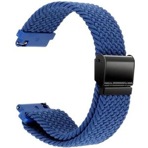 Amabro Nylon geweven horlogebandje, gevlochten elastische horlogeband, verstelbare sportband met zwarte roestvrijstalen gesp, snelsluiting horloges, reservearmband