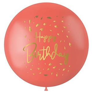 Folat 68510 Luchtballon XL, roségoud, decoratie voor verjaardag, feest, kinderverjaardag, decoratie, 80 cm