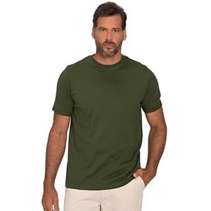 JP 1880 T-shirt, basic, halve mouwen, ronde hals, heren T-shirts, Olijf