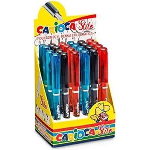 Carioca Stilo Cartridge filling system Meerkleurig 24 stuk(s) Vulpen (Cartridge filling system, meerkleurig, transparant, fijn, blauw, displaystandaard, 25 cm)