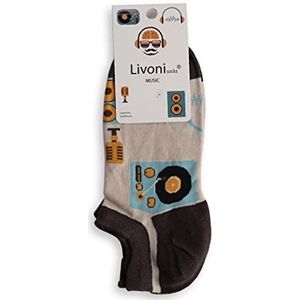 Livoni Music-39-42 Lage sokken, meerkleurig, M unisex, meerkleurig, M, Meerkleurig