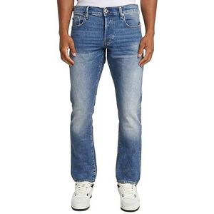 G-STAR RAW 3301 Heren rechte spijkerbroek met strepen. Kleur: (afgesleten azuur)blauw (Worn in Azure B631-A795), 40W/38L