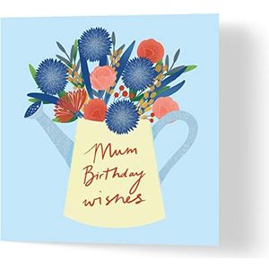 Wuzci Verjaardagskaart ""Mum Birthday Wishes"", 150 mm lang, 150 mm breed