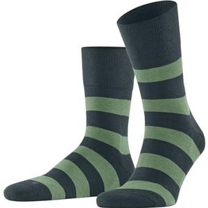 FALKE Run U SO ademend katoen 1 paar uniseks sokken (1 stuk), groen (Mulberry 7448) - strepen