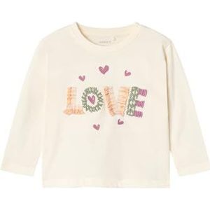 NAME IT Nmfohfelia Nreg Ls Top Box T-shirt met lange mouwen voor meisjes (1 stuk), Jet Stream