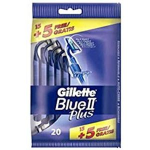 Gillette Blue II Plus scheermesjes voor heren, 20 stuks
