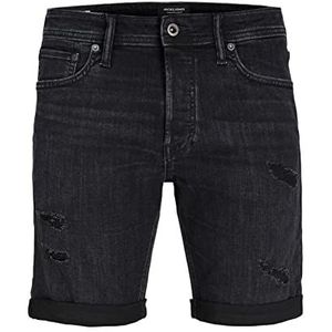 Jack & Jones Plus Jeansshorts voor heren, zwart/denim, 22 Plus, zwart/denim