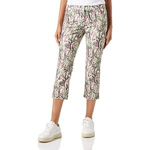 Gerry Weber Best4me Summer Damesbroek, groen/paars/roze print.