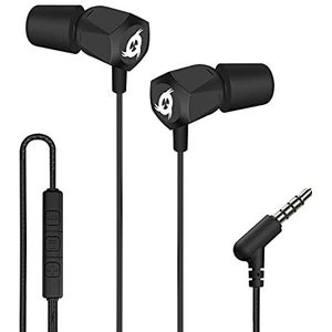 KLIM F2 – in-ear hoofdtelefoon met microfoon + hoogwaardige audiokwaliteit + duurzaam + 5 jaar garantie + bekabelde hoofdtelefoon met oordopjes van traagschuim + 3,5 mm jack + 2022