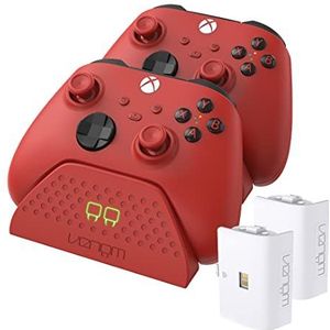 Venom Twin Charging Dock met 2 x oplaadbare batterijpakketten - Pulse Red (Xbox Series X & S/Xbox One)