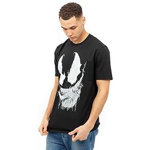 Marvel Venom Saliva T-shirt voor heren, zwart.