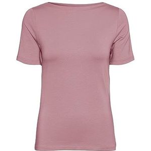 Vero Moda Vmpanda Modal S/S Top Noos T-shirt voor dames, Oude Roos