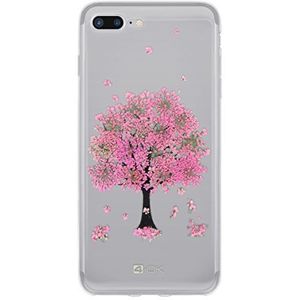 4-OK Flower beschermhoes voor Apple iPhone 7 Plus, roze boom
