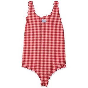 Tommy Hilfiger one piece badpak voor meisjes, Primary Red and White Gingham