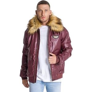 Gianni Kavanagh Burgundy Bliss Aviator Jacket Homme, Bordeaux, XS