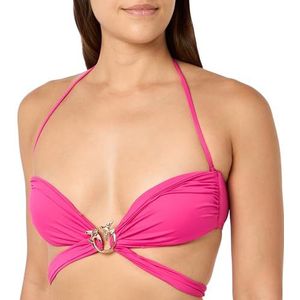 Pinko Amaryllis Top Bikini Tecno Jersey avec Anella Oiseaux Partie Supérieure Femme, N17_pink Pinko, S