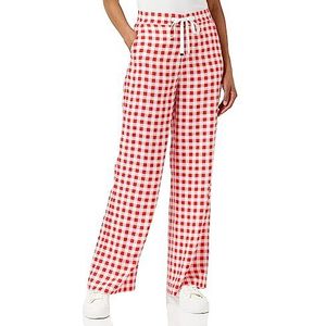 United Colors of Benetton Pantalons Femme, Vichy Rouge Blanc 84 W, S