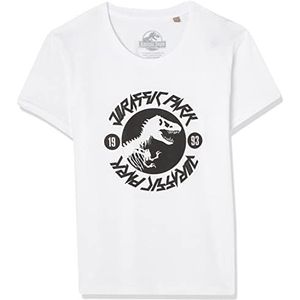 Jurassic Park T-shirt voor jongens, Wit.