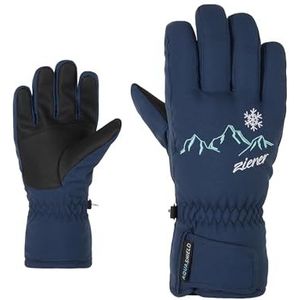 Ziener LAILLA Skihandschoenen voor kinderen, waterdicht, PFC-vrij, marineblauw, maat 3