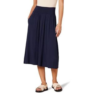 Amazon Essentials Jupe midi en jersey à enfiler pour femme, bleu marine, taille XL