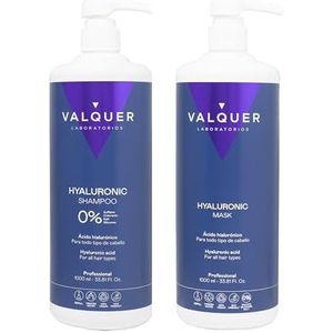 Valquer Laboratorios. Pack acide hyaluronique 1 l – Shampooing 1 l et masque capillaire 1 l avec acide hyaluronique Valquer Laboratorios.
