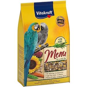 VITAKRAFT Menu Papegaaien Premium Vogelvoer - Vershoudzak van 3 kg