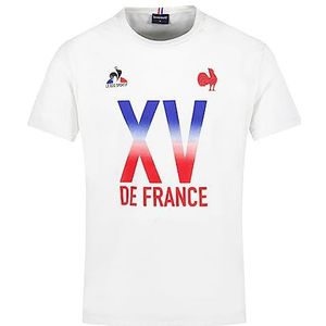 Le Coq Sportif Ffr Fanwear Tee Ss N°2 M New Optical White Uniseks T-shirt, Wit.