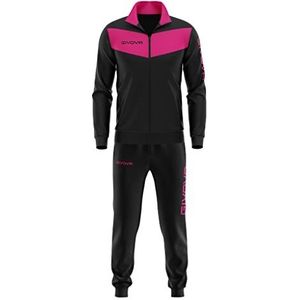 Tuta Visa trainingspak, neonblauw, XS, zwart/fuchsia