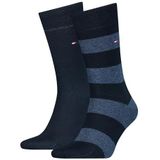 Tommy Hilfiger Th Men Rugby Sock 2p Herensokken (2 stuks), Blauw (Middernacht blauw)