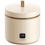 TOKIT Rice Cooker Pro rijstkoker 1,5 l, klein, maar multifunctioneel, met touch-knop, voor 1-3 personen, keramische binnensluiting, antiaanbaklaag, wit